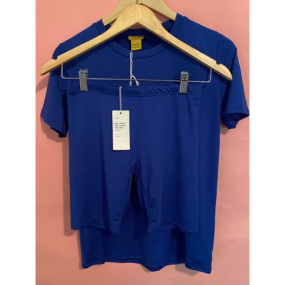 SOLD‼️ Blue 2 Piece Biker Shorts Set - Picture 5 of 5